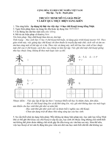 Áp dụng bộ thủ vào việc dạy và học chữ Kanji trong tiếng Nhật