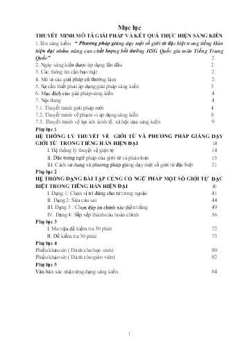 Phương pháp giảng dạy một số giới từ đặc biệt trong tiếng Hán hiện đại nhằm nâng cao chất lượng bồi dưỡng HSG Quốc gia môn Tiếng Trung Quốc