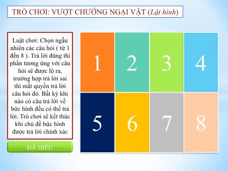 Silde Powerpoint Trò chơi Vượt chướng ngại vật (Lật hình)