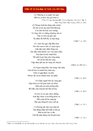 Tài liệu Ngữ văn 9 - Chủ đề 4: Ca dao về tình yêu đôi lứa