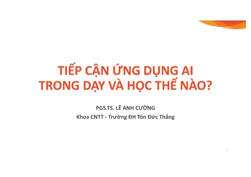 Tài liệu tập huấn Tiếp cận ứng dụng AI trong dạy học và học thế nào